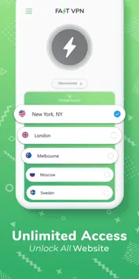 Fast VPN - Free, Unlimited & Secure VPN android App screenshot 2